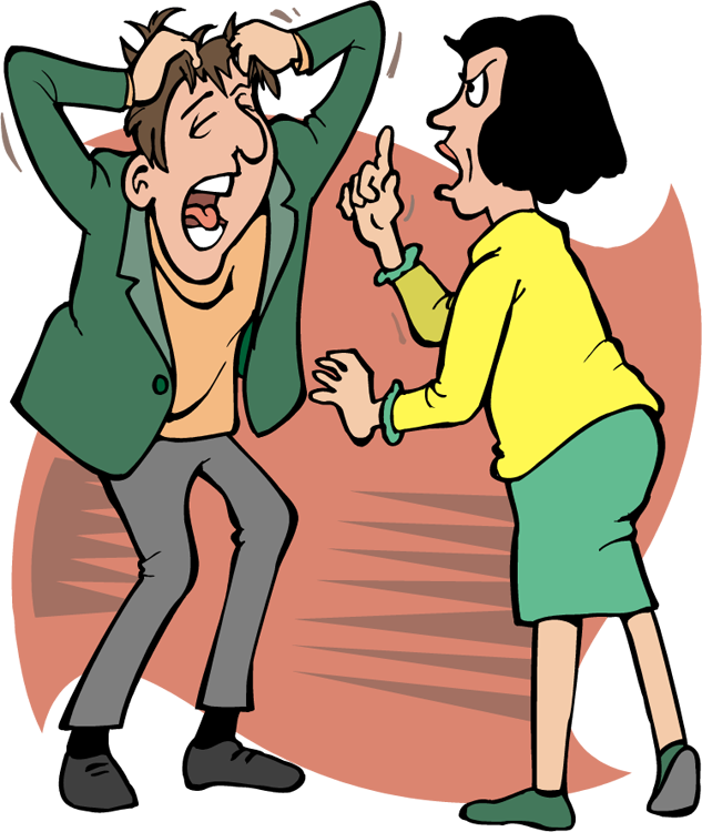 Animated Argument Between Two People PNG