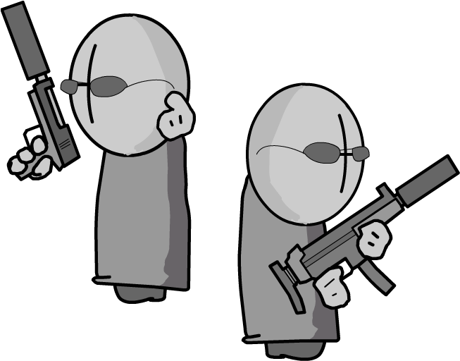 Animated Armed Figures PNG