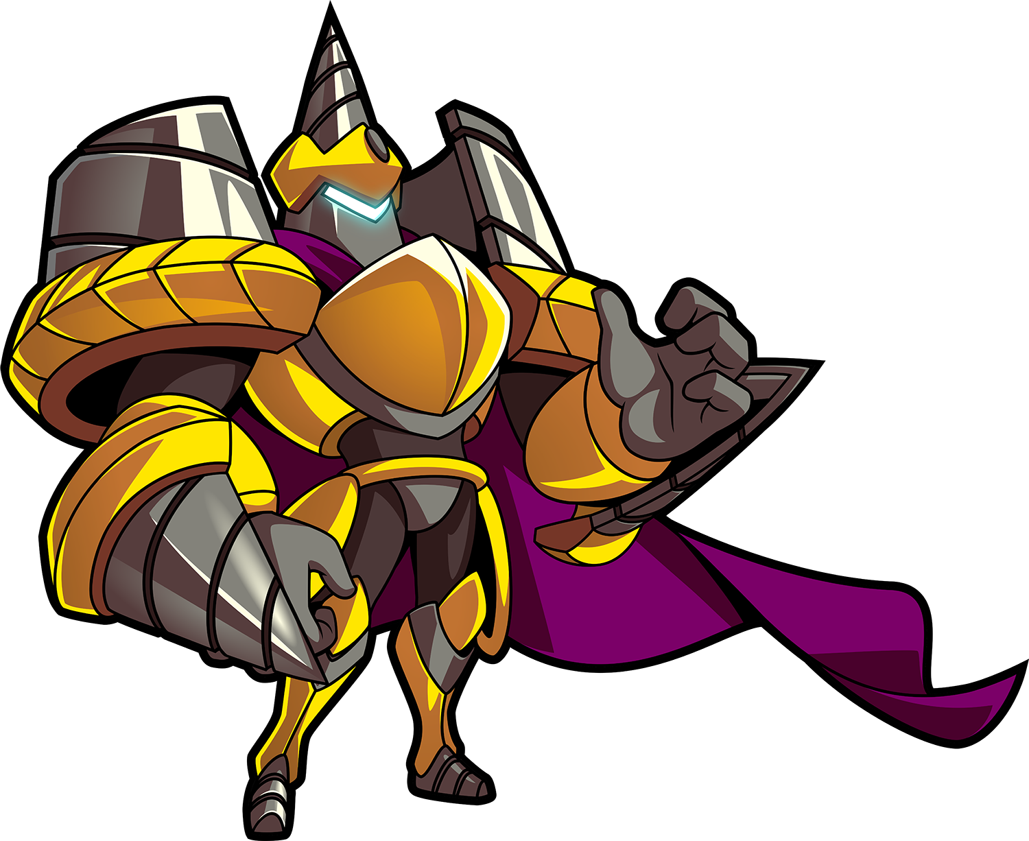 Animated Armored Knight Character PNG