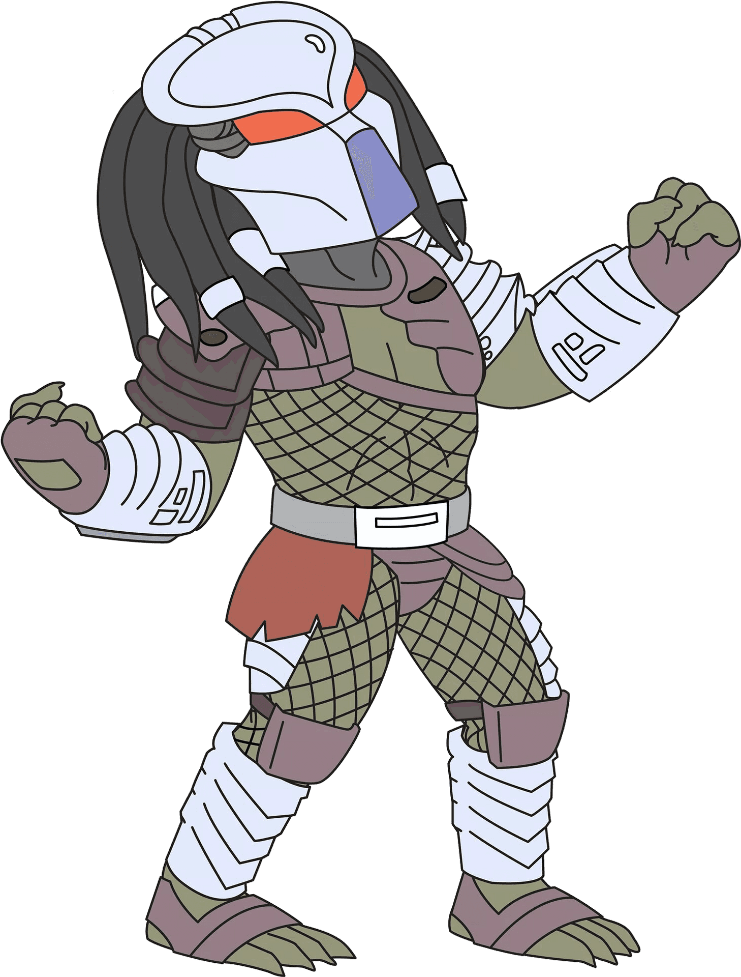 Animated Armored Warrior Stance PNG