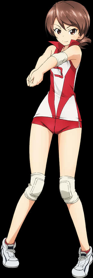 Animated Athletic Girl Character PNG