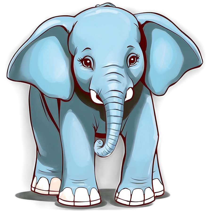 Animated Baby Elephant Png 06122024 PNG