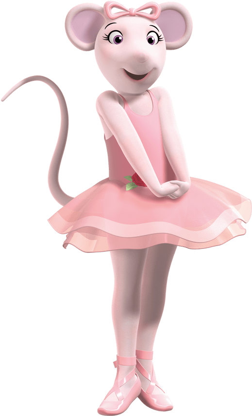 Animated Ballerina Mouse Character PNG