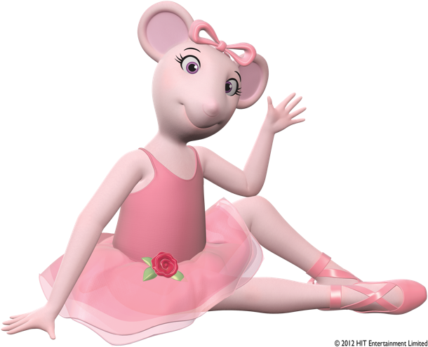 Animated Ballerina Mouse Character PNG