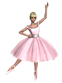 Animated Ballerina Pose PNG