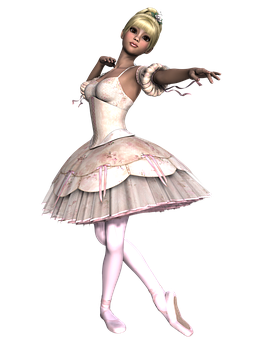 Animated Ballerina Pose PNG
