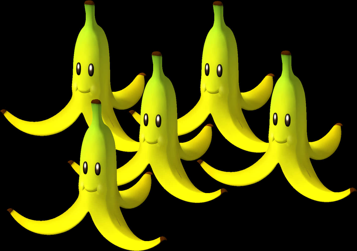 Animated Banana Characters PNG