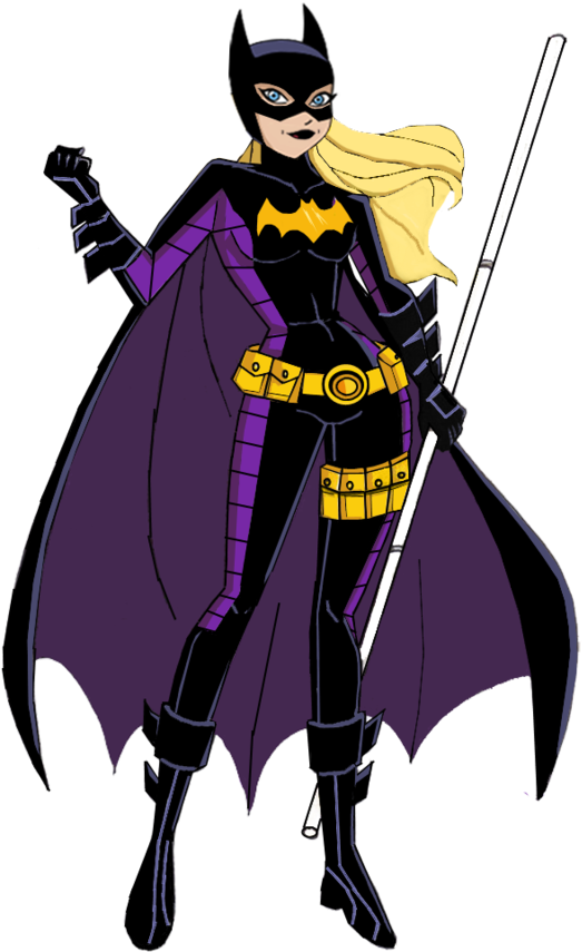 Animated Batgirl Standing Pose PNG