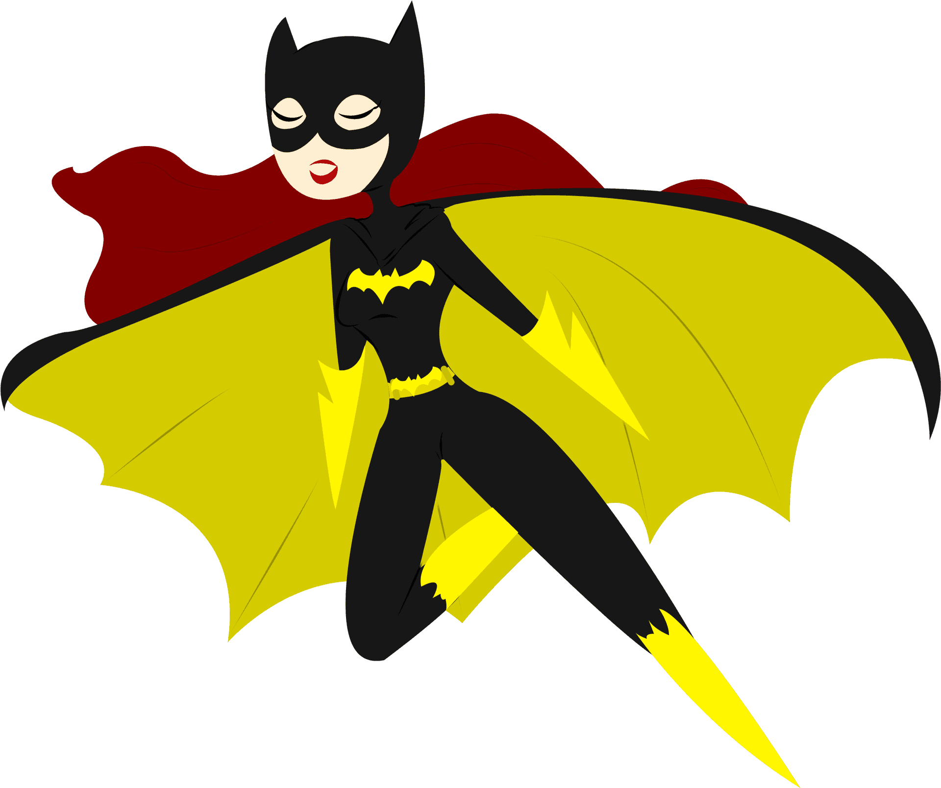 Animated Batgirlin Flight PNG