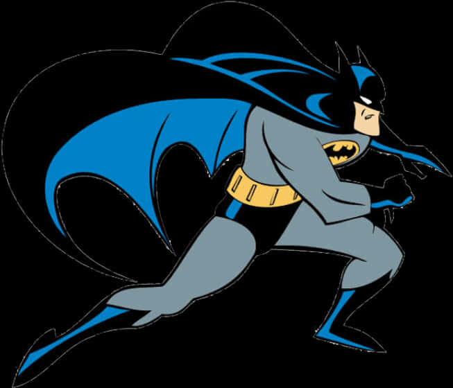 Animated Batman Action Pose PNG