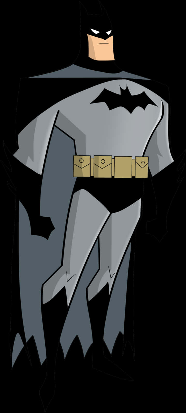 Animated Batman Standing Pose PNG