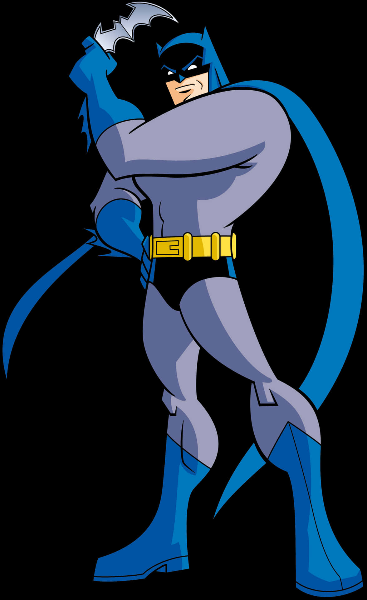 Animated Batman With Batarang PNG