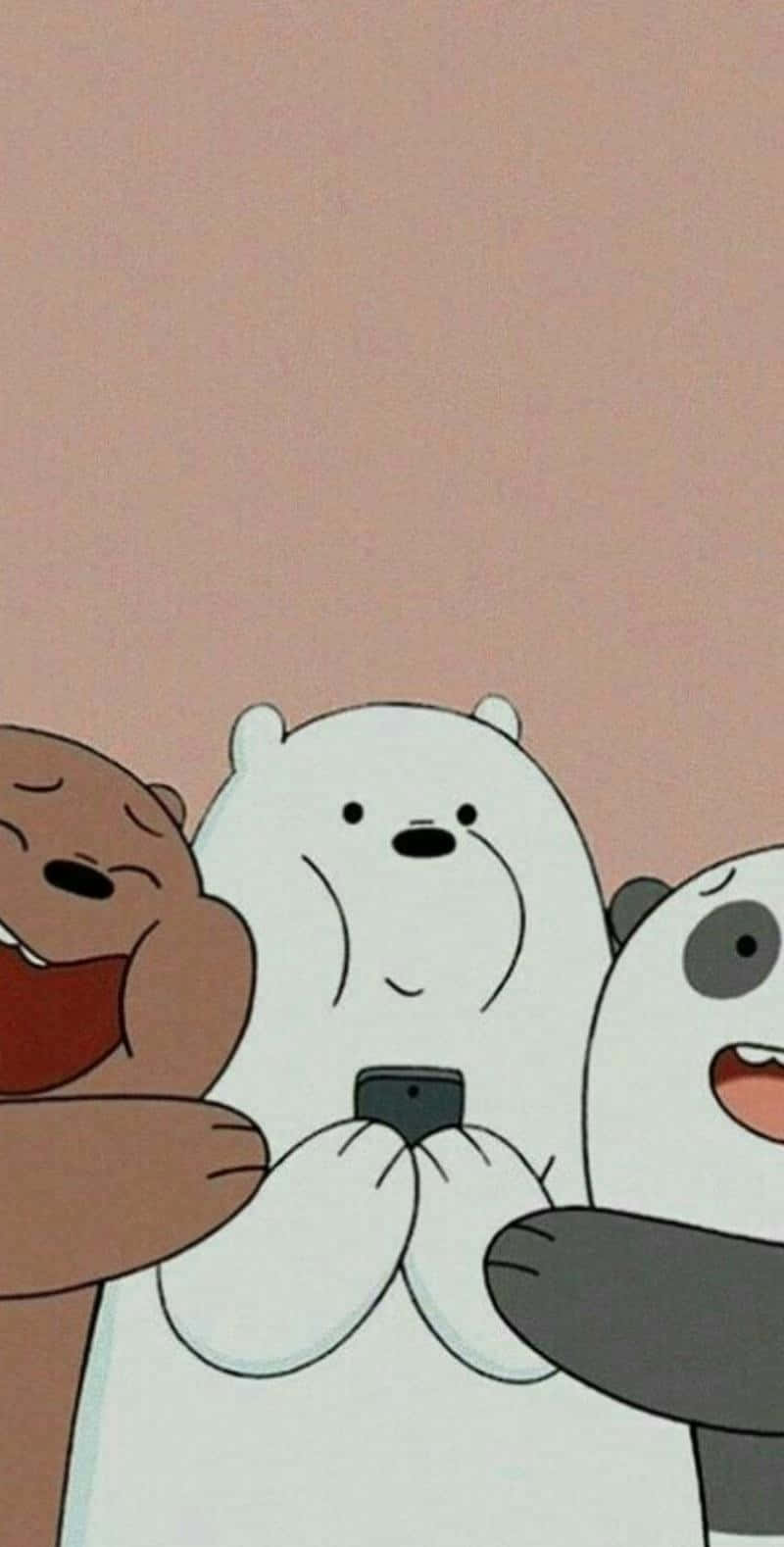 Animated Bear Friends With Phone Wallpaper
