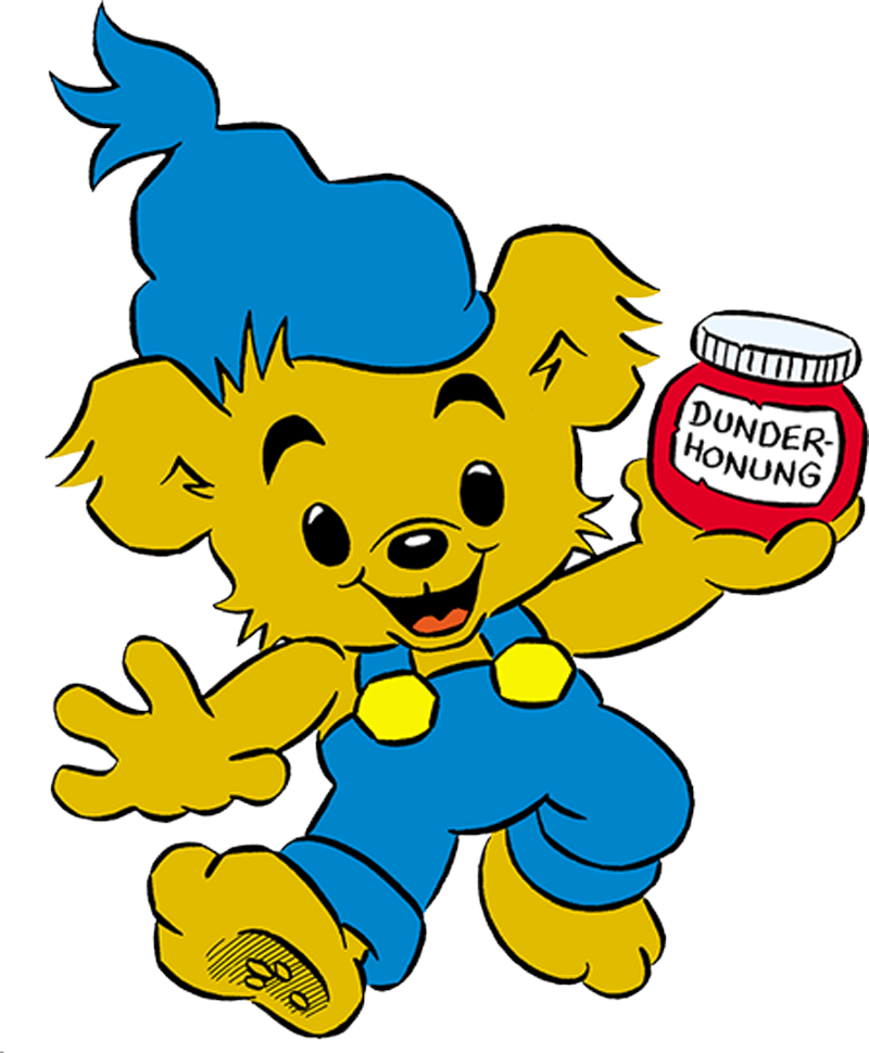 Animated Bear With Honey Jar PNG