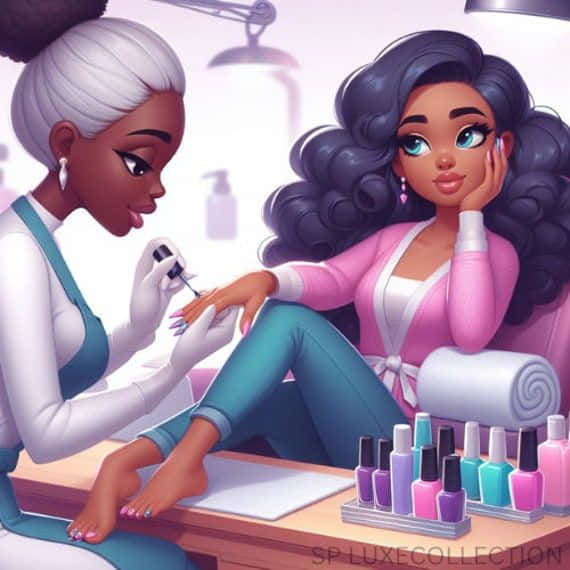 Animated Beauty Salon Session Wallpaper