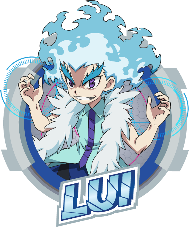 Animated Beyblade Character Blue Hair PNG