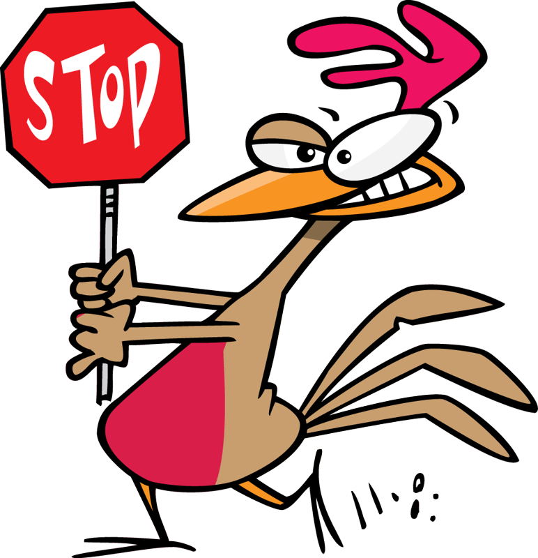 Animated Character Holding Stop Sign PNG