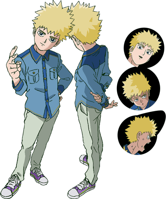 Animated Blonde Spiky Hair Character PNG