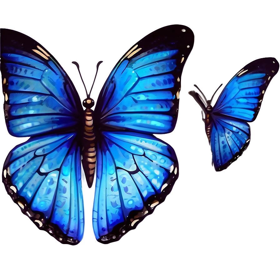 Animated Blue Butterflies Png Pbv PNG