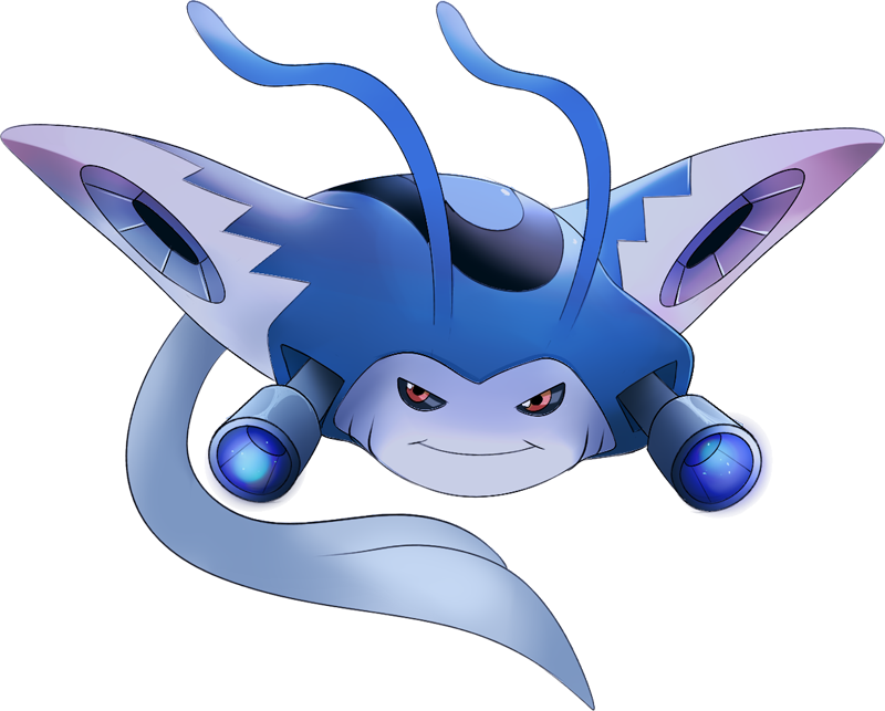 Animated Blue Creature Floating PNG
