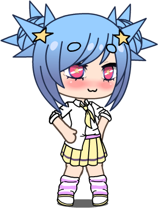 Download Animated Blue Haired Character 