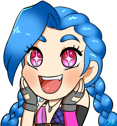 Animated Blue Haired Girl Avatar PNG