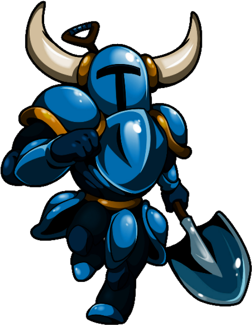 Animated Blue Knight Shovel PNG