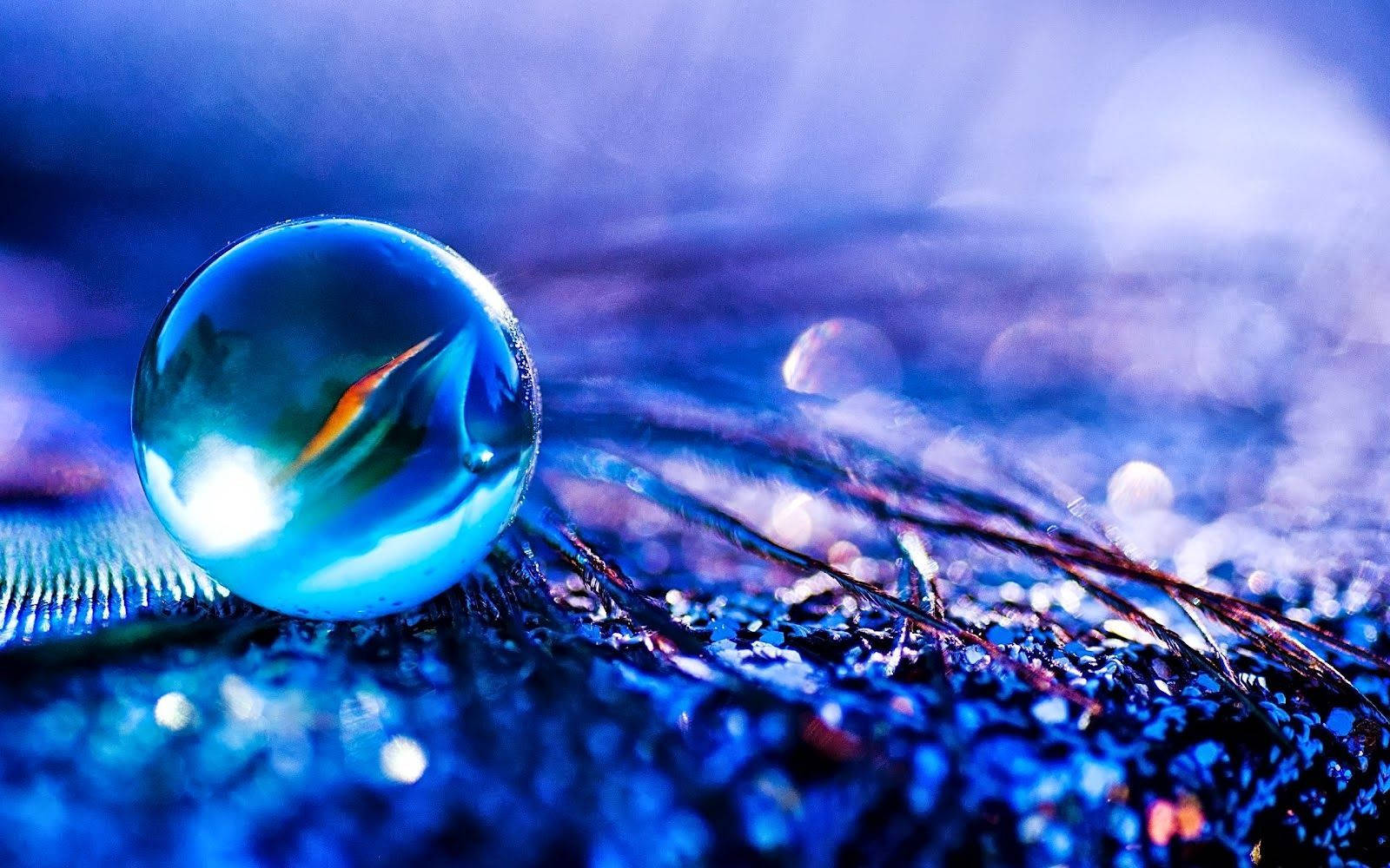 Animated Blue Marble Close-up Wallpaper