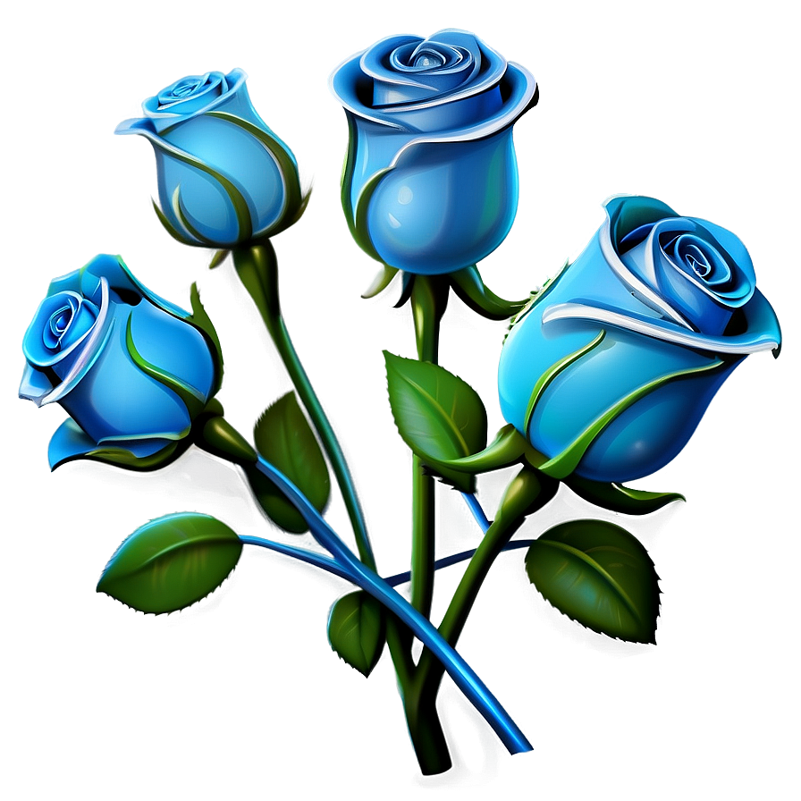 Animated Blue Rose Png Kpl96 PNG