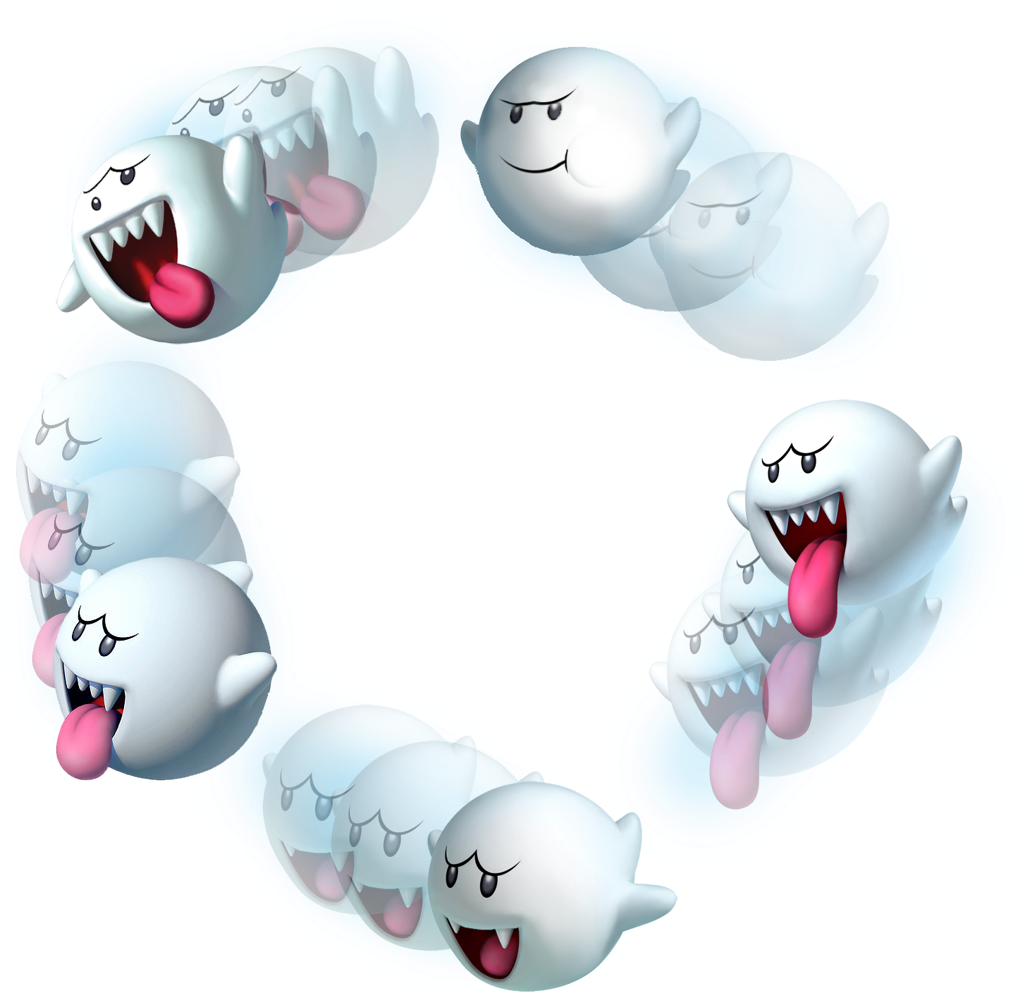 Animated Boo Characters Expression Sequence PNG