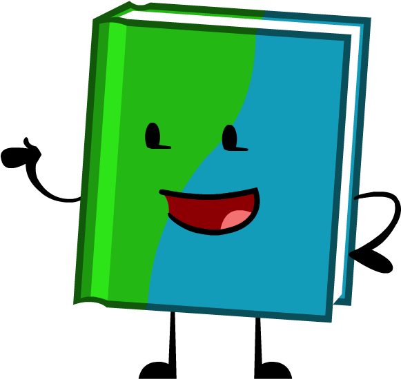 Download Animated Book Character Smiling | Wallpapers.com