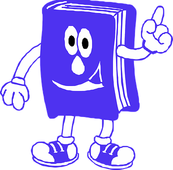 Animated Book Character PNG