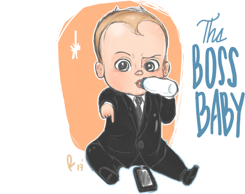 Animated Boss Baby Character PNG