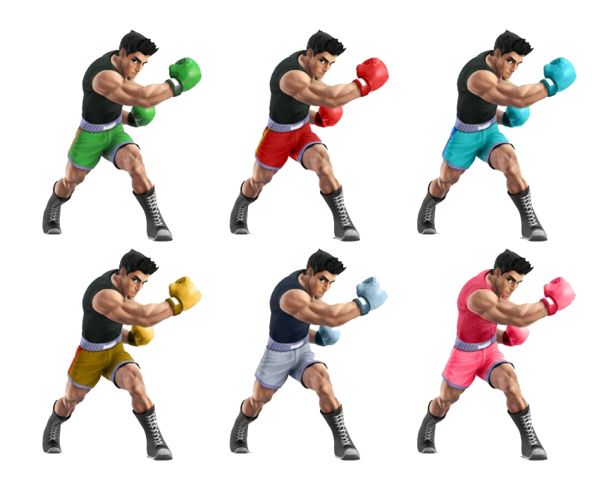 Animated Boxer Multiple Outfits PNG