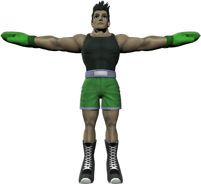 Animated Boxer Spread Arms Pose PNG