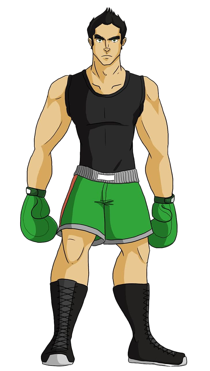 Animated Boxer Standing Pose PNG