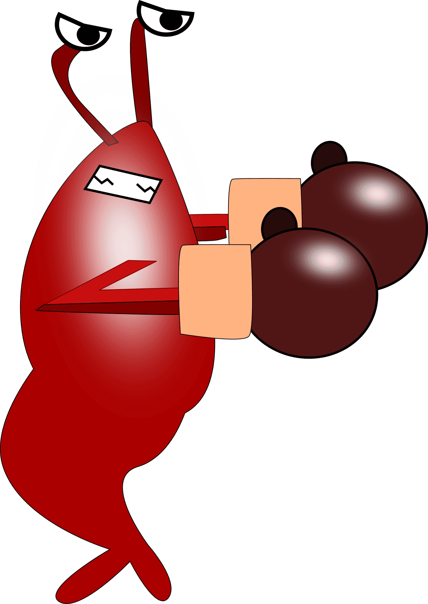 Animated Boxing Shrimp PNG