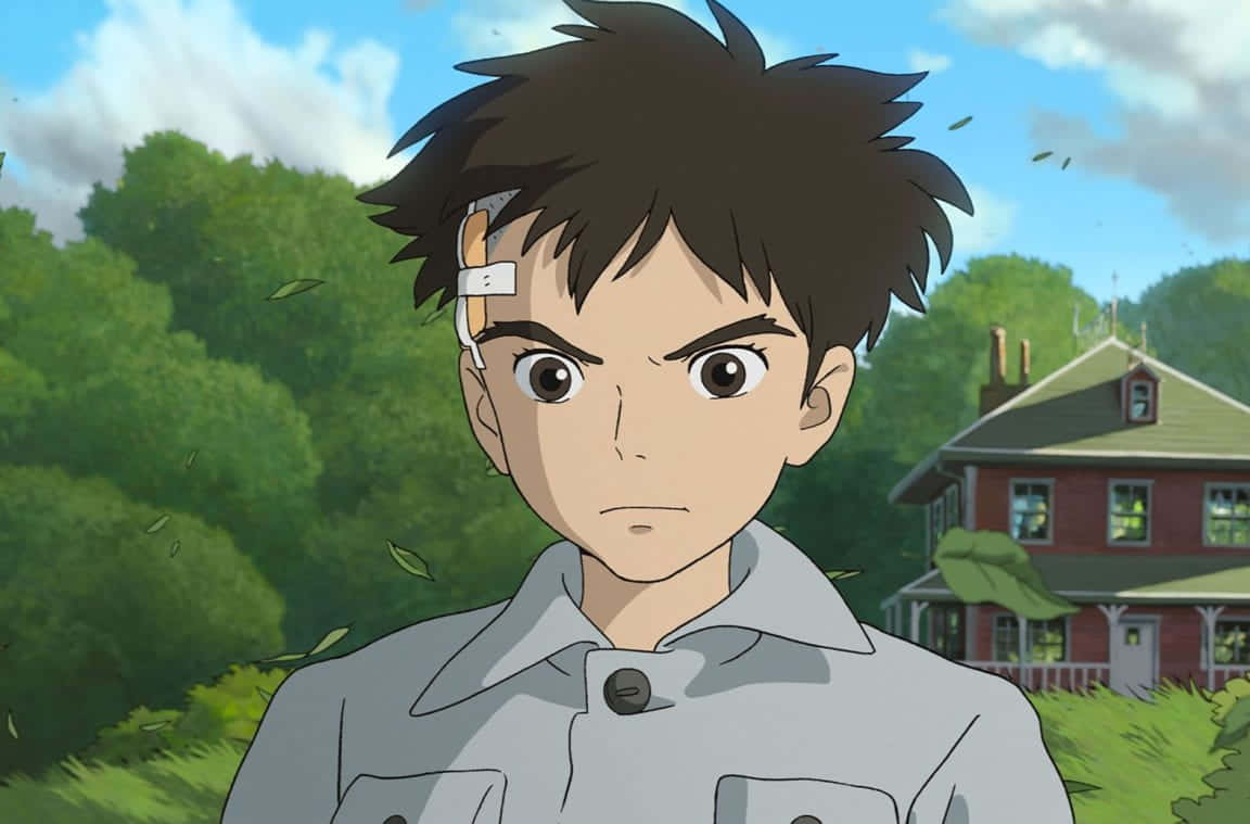 Animated Boy Concerned Expression Wallpaper