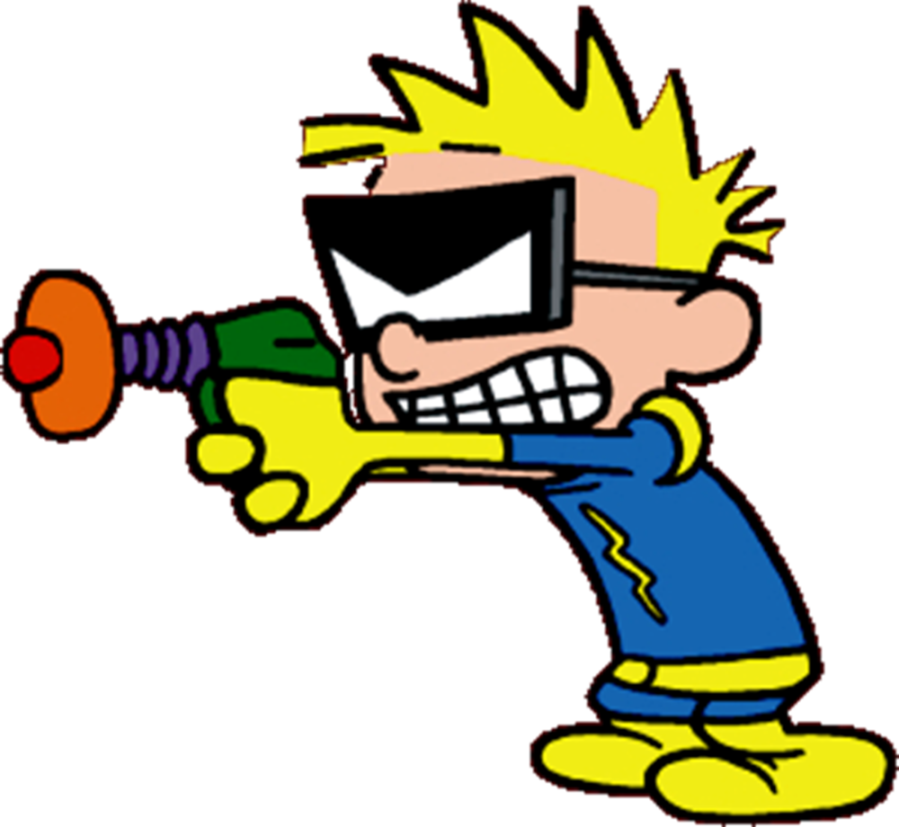 Animated Boy With Ray Gun PNG