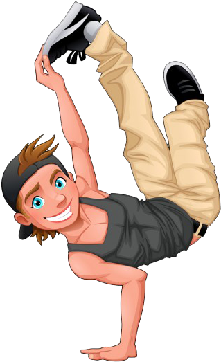 Animated Breakdancer Freeze Pose PNG