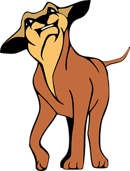 Animated Brown Dog Smiling PNG