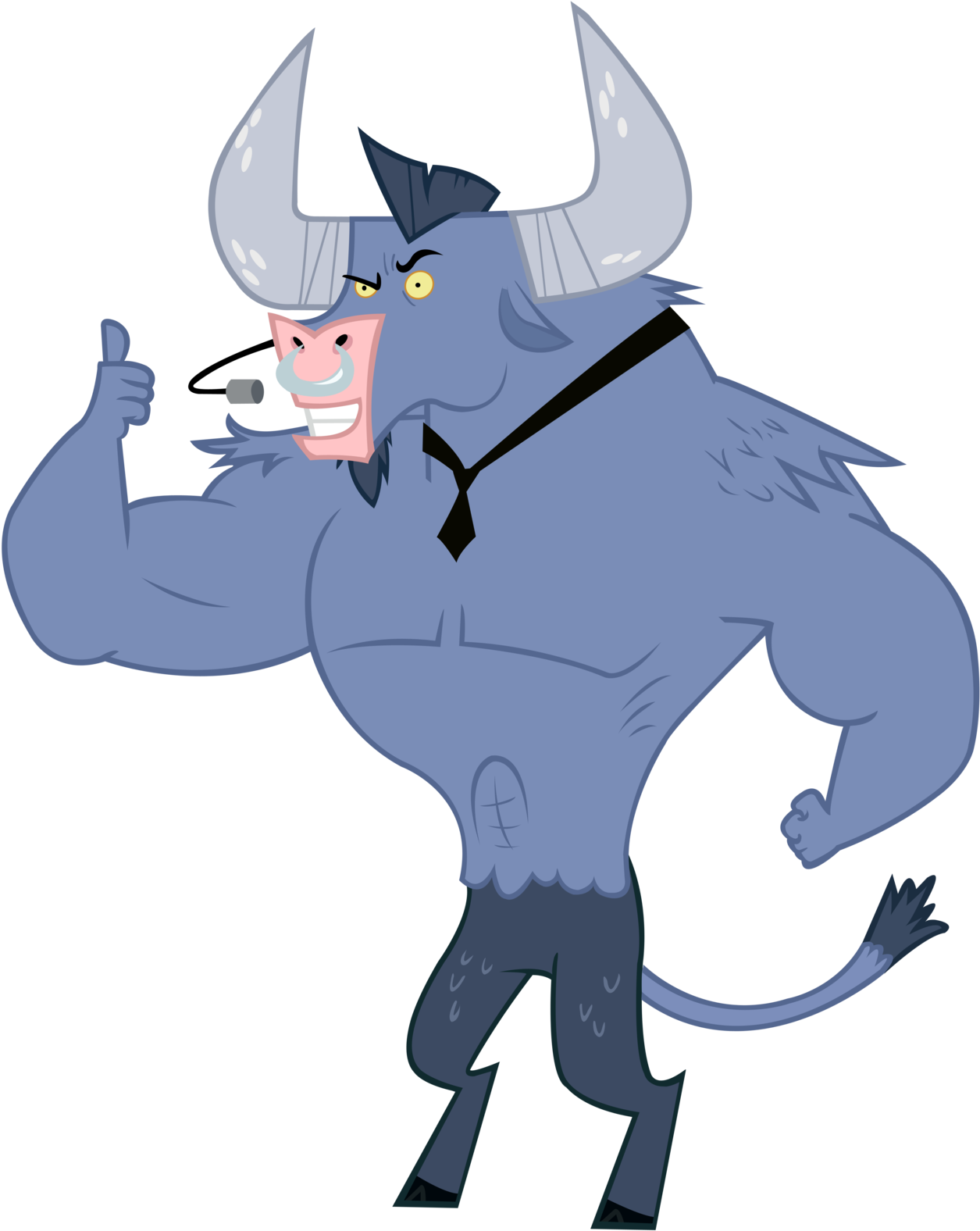Animated Buff Bison Character PNG