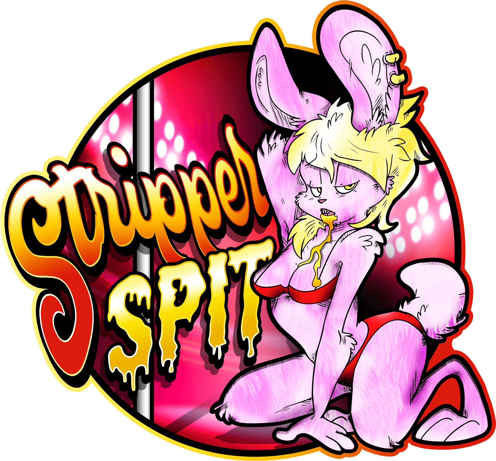 Animated Bunny Stripper Logo PNG