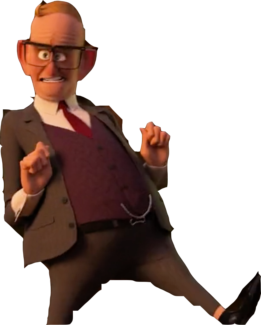 Animated Businessman Character PNG