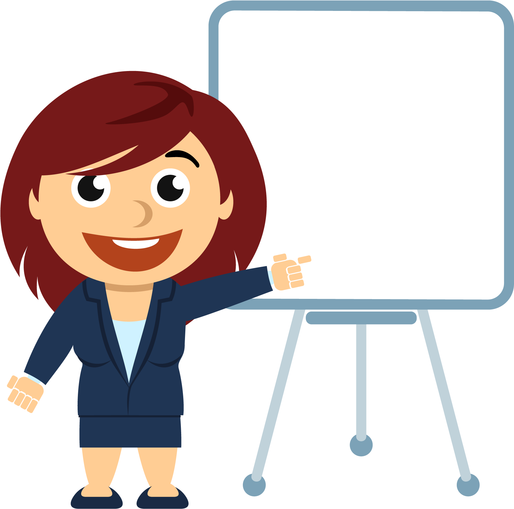 Animated Businesswoman Presentation PNG