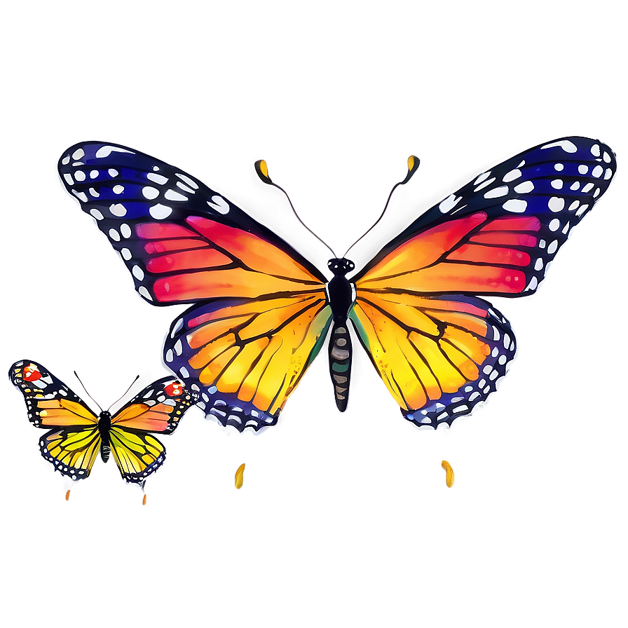 Animated Butterfly Flight Png 04292024 PNG