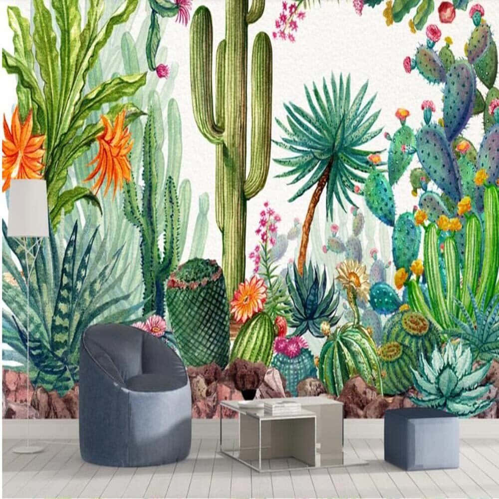 Animated Cactus Flower Wallpaper Wallpaper