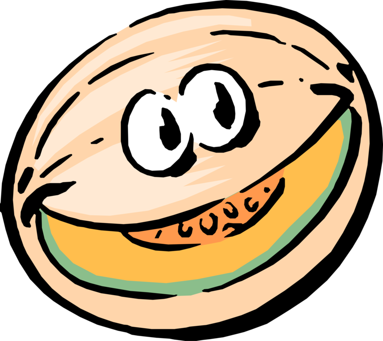 Animated Cantaloupe Character PNG