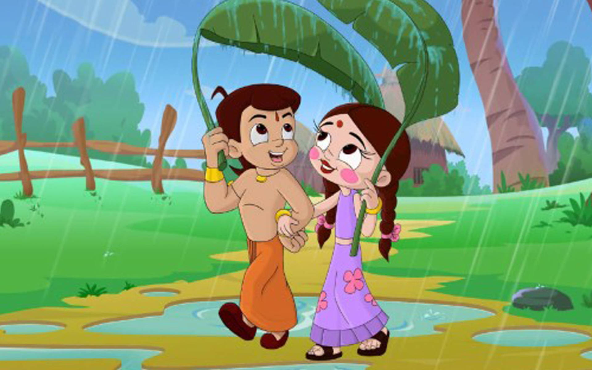 Download Animated Cartoon Chhota Bheem And Chutki Wallpaper 