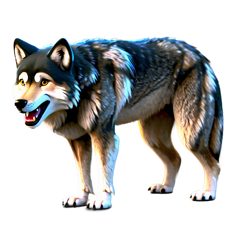Animated Cartoon Wolf Png 05032024 PNG